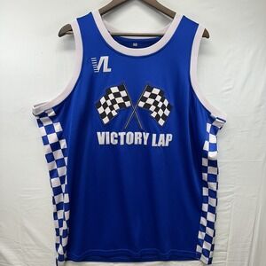Nipsey Hussle Victory Lap Basketball Jersey Mens 2XL Blue Checkered VL Marathon